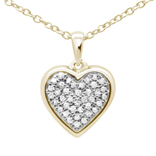 14K Gold Diamond Heart Pendant Necklace -M H W ACCESSORIES - M H W ACCESSORIES LLC