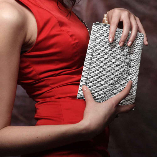 Elegant Baguette Round Bling Studded Envelope Evening Clutch Crossbody Bag