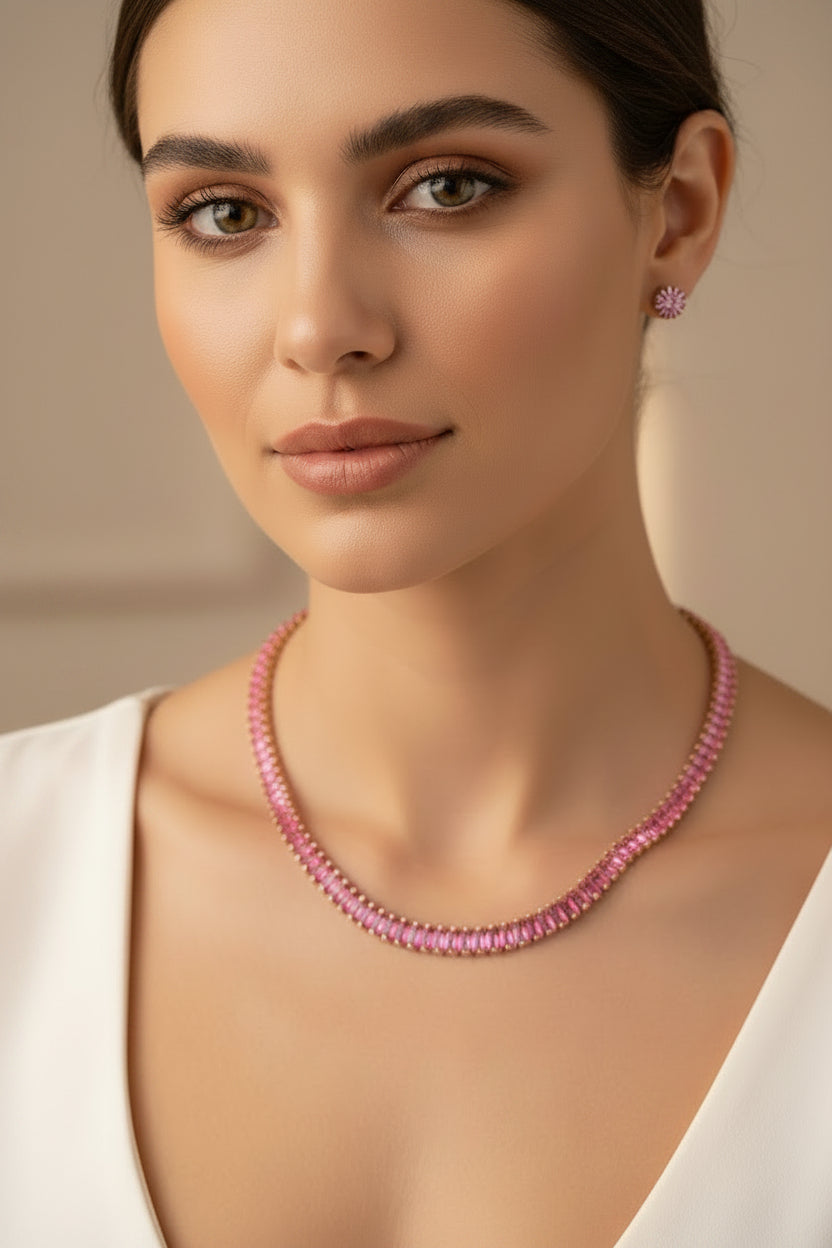 Baugette Necklace M H W ACCESSORIES LLC Baugette Necklace