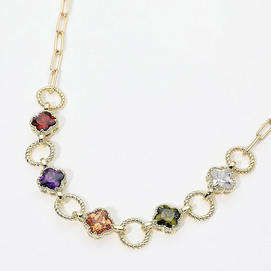 Fashion 14K Gold Plated CZ Quatrefoil Charm Link Necklace 14K Gold Plated CZ Quatrefoil Charm Link Necklace 14K Gold Plated CZ Quatrefoil Charm Link Necklace 14K Gold Plated CZ Quatrefoil Charm Link Necklace M H W ACCESSORIES LLC Fashion 14K Gold Plated CZ Quatrefoil Charm Link Necklace 14K Gold Plated CZ Quatrefoil Charm Link Necklace 14K Gold Plated CZ Quatrefoil Charm Link Necklace 14K Gold Plated CZ Quatrefoil Charm Link Necklace