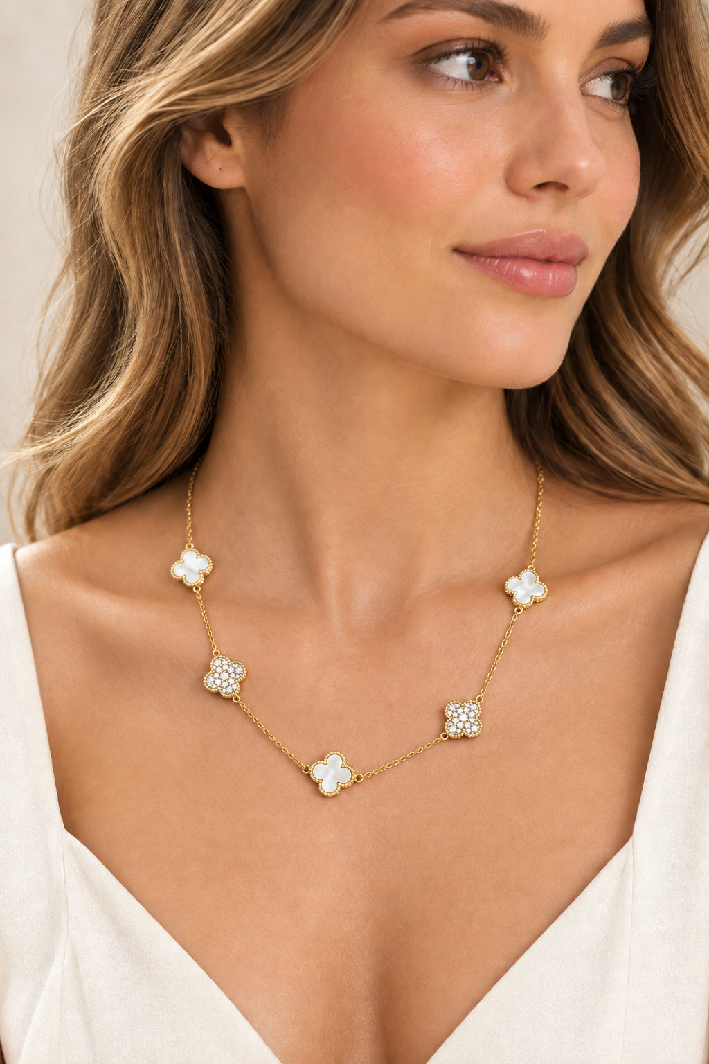 Quatrefoil Necklace M H W ACCESSORIES LLC Quatrefoil Necklace
