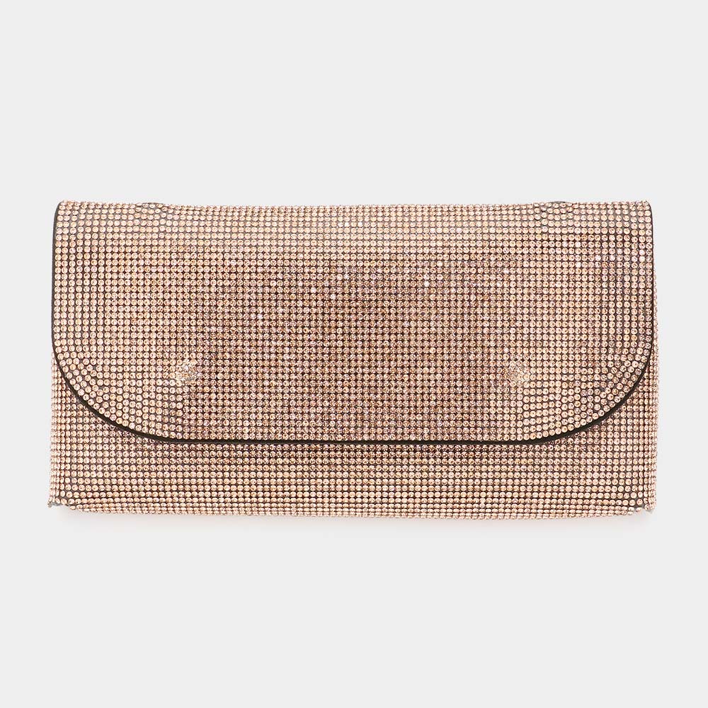 Peach Bling Rectangle Crossbody Bag