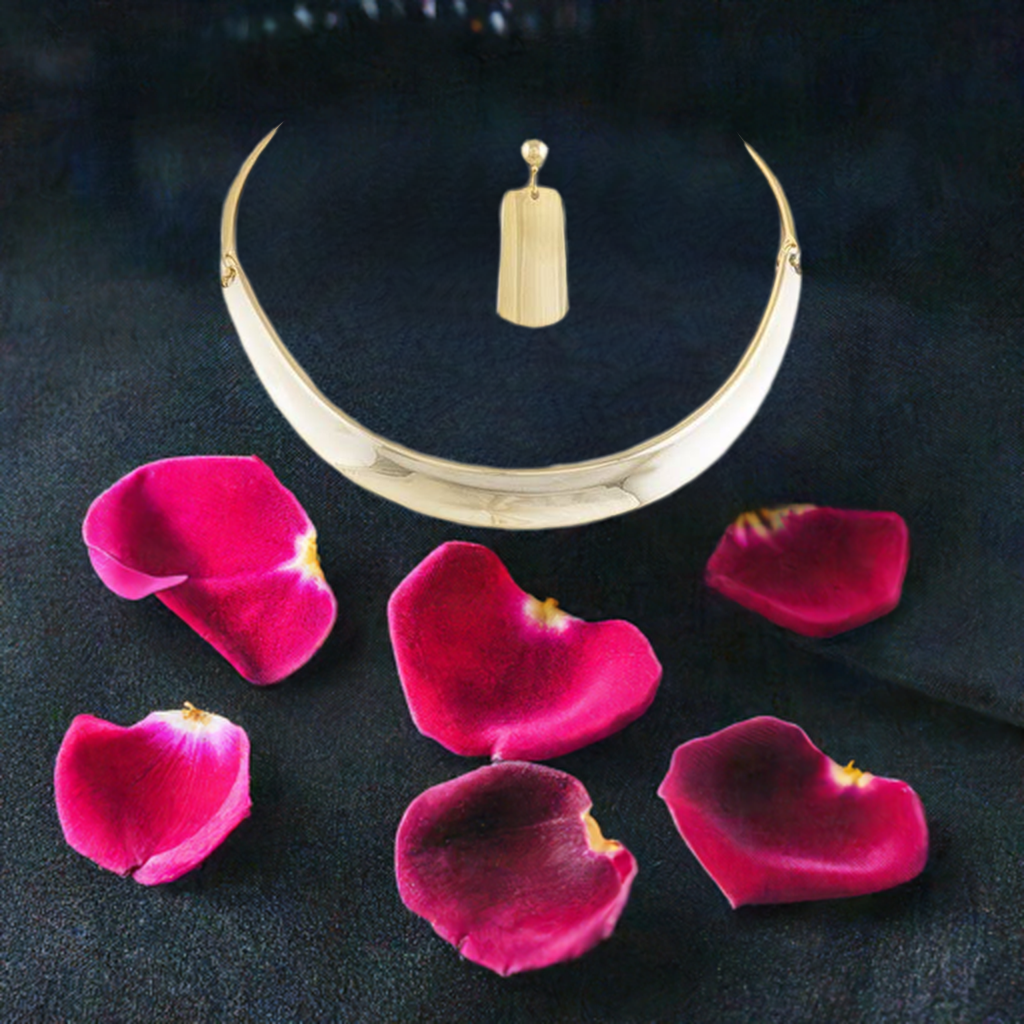 Gold Collar Necklace Set-CLEARANCE ALL SALES ARE FINAL - M H W ACCESSORIES LLC