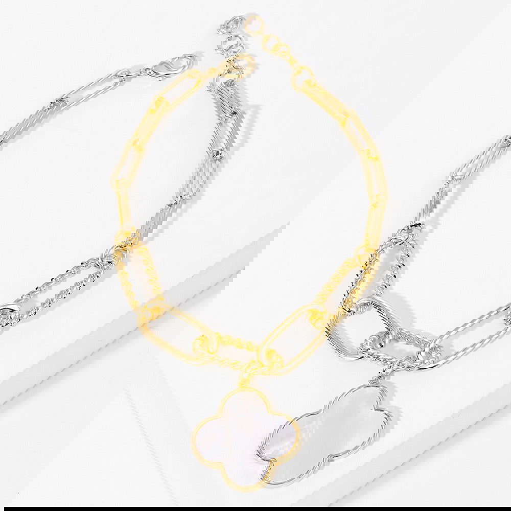Gold Dipped Mother of Pearl Bracelet- M H W ACCESSORIES - M H W ACCESSORIES LLC