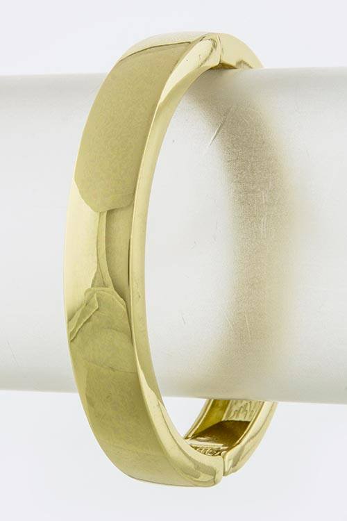 Gold Polished Bangle-M H W ACCESSORIES - M H W ACCESSORIES LLC