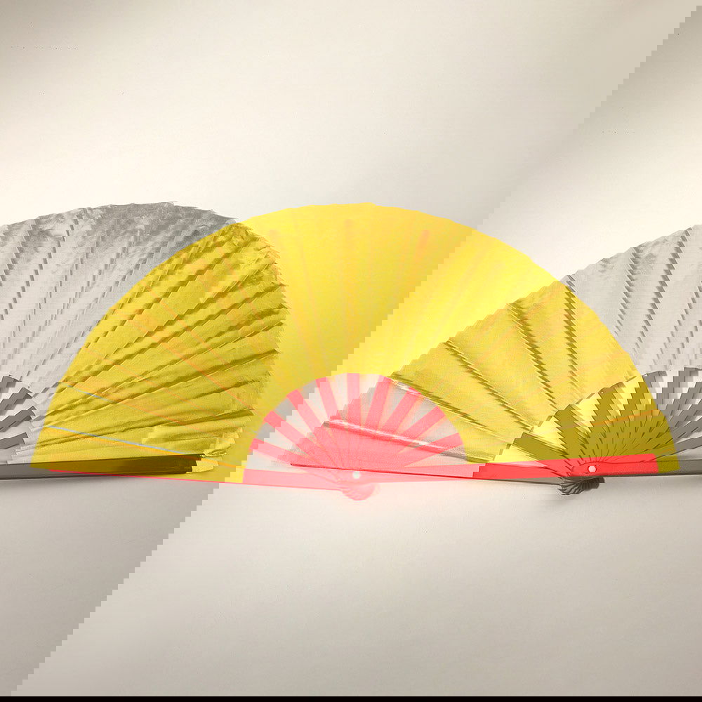 Gold Red Plain Folding Line Dance Hand Fan - M H W ACCESSORIES LLC