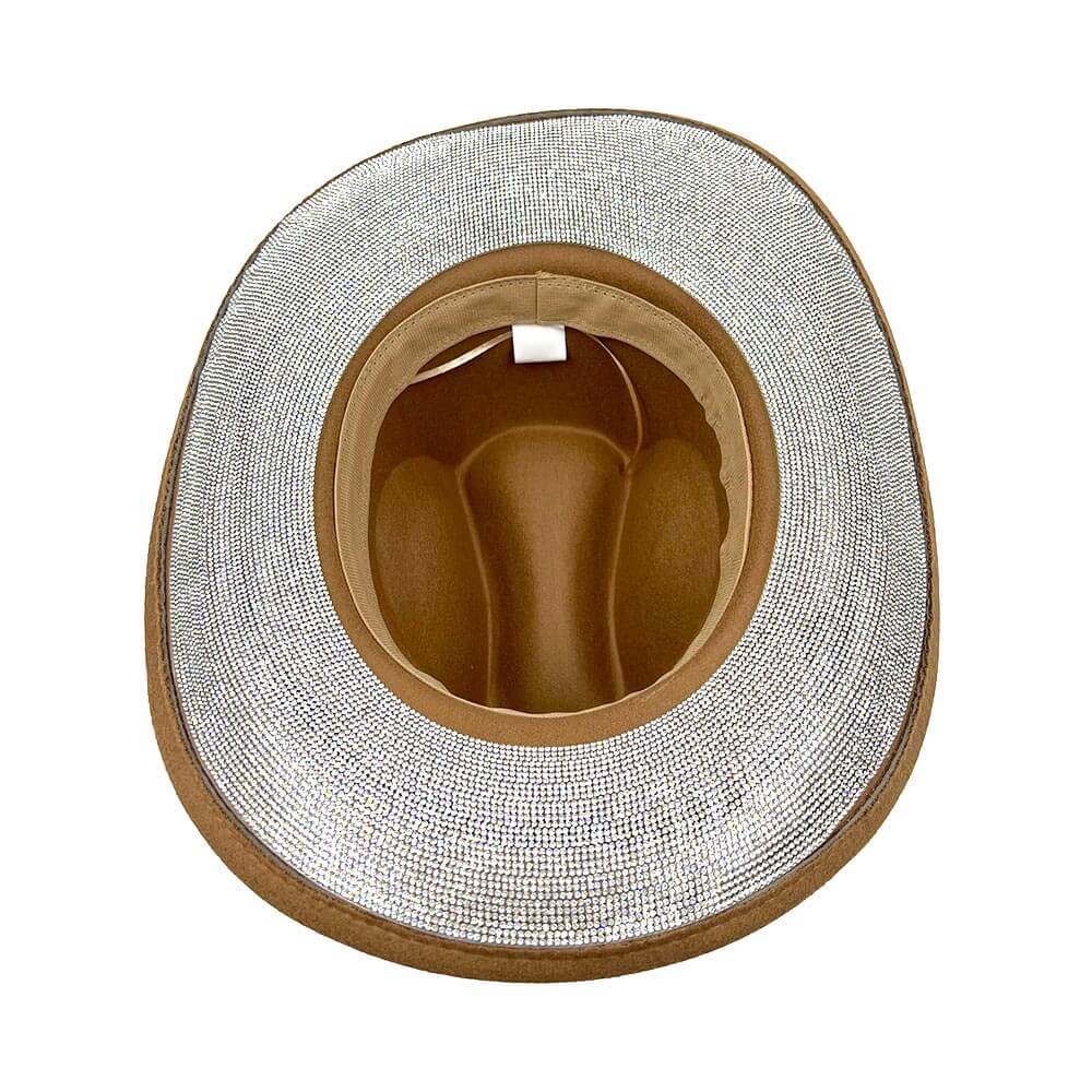 Rhinestone Paved Band Accented Cowboy Western Hat