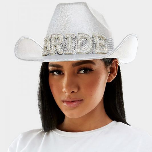 Bride White Cowboy Hat