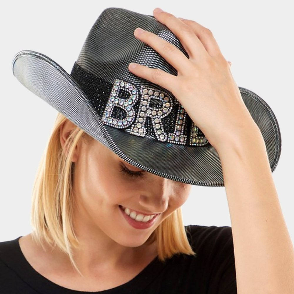 Bride Silver Cowboy Hat