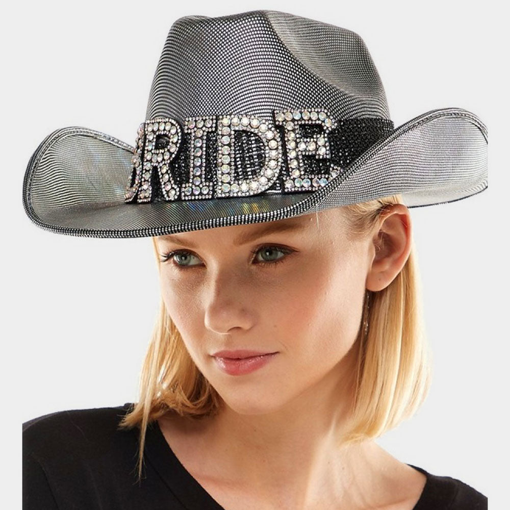 Bride Silver Cowboy Hat