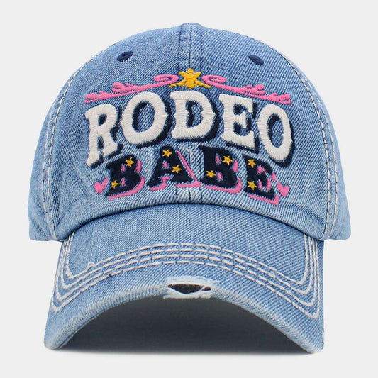 RODEO BABE Denim Vintage Cap for Women - M H W ACCESSORIES LLC