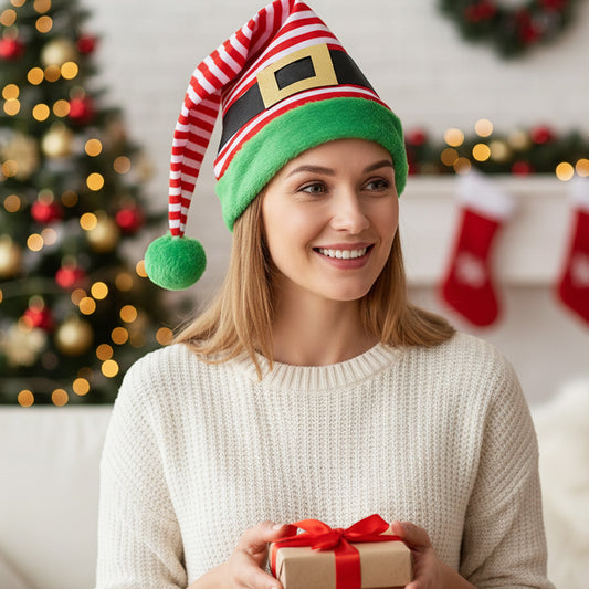 Plush Santa Chimney Christmas Hat