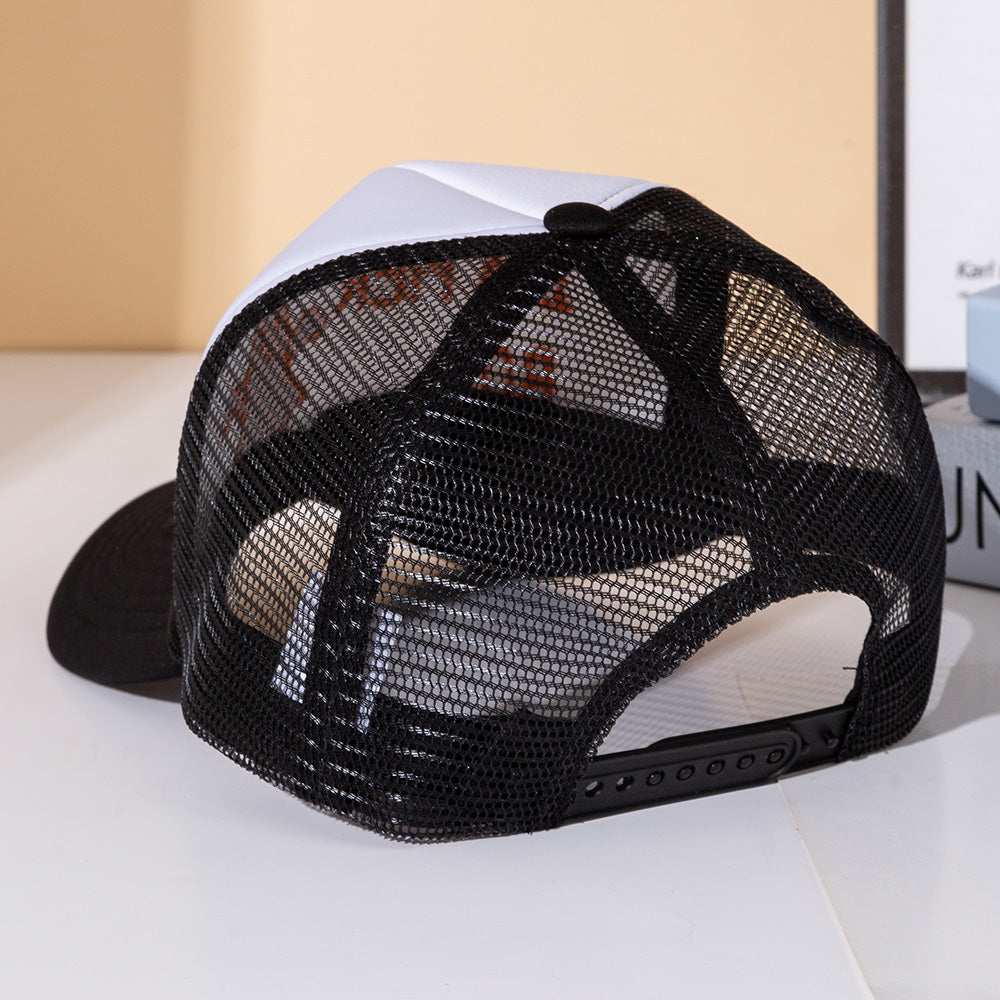 IM HER BOO Embroidered Black Mesh Back Trucker Cap M H W ACCESSORIES LLC IM HER BOO Embroidered Black Mesh Back Trucker Cap
