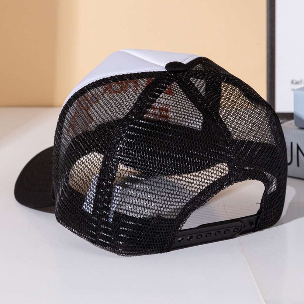IM HER BOO Embroidered Black Mesh Back Trucker Cap M H W ACCESSORIES LLC IM HER BOO Embroidered Black Mesh Back Trucker Cap
