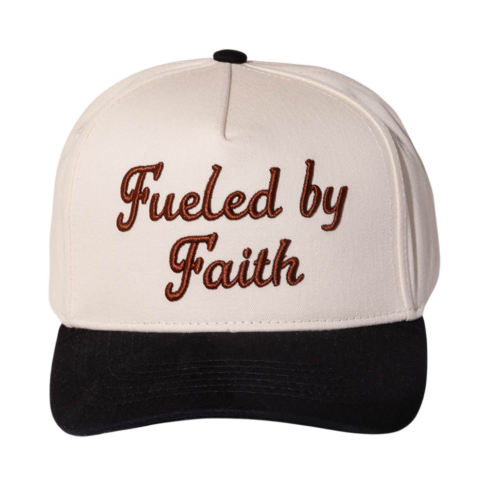 Black FUELED BY FAITH Message Embroidered Baseball Cap M H W ACCESSORIES LLC Black FUELED BY FAITH Message Embroidered Baseball Cap
