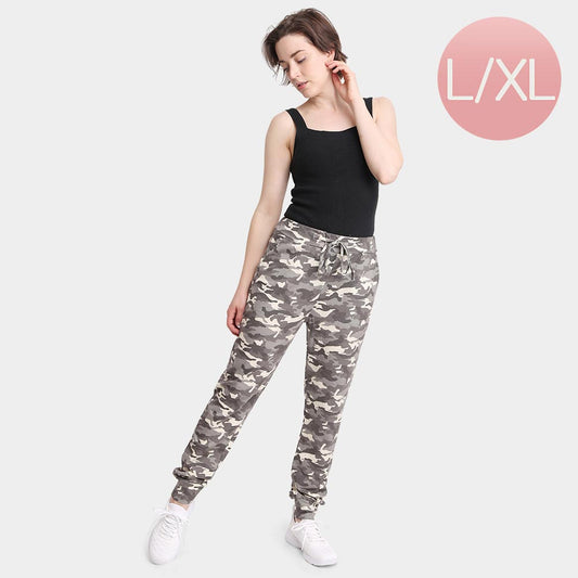 Green Camouflage Patterned Loungewear Pants for Women-Large/X-Large M H W ACCESSORIES LLC Green Camouflage Patterned Loungewear Pants for Women-Large/X-Large
