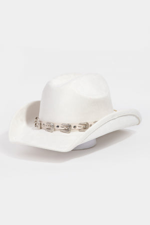Women's  Belt Strap Western Cowboy Hat