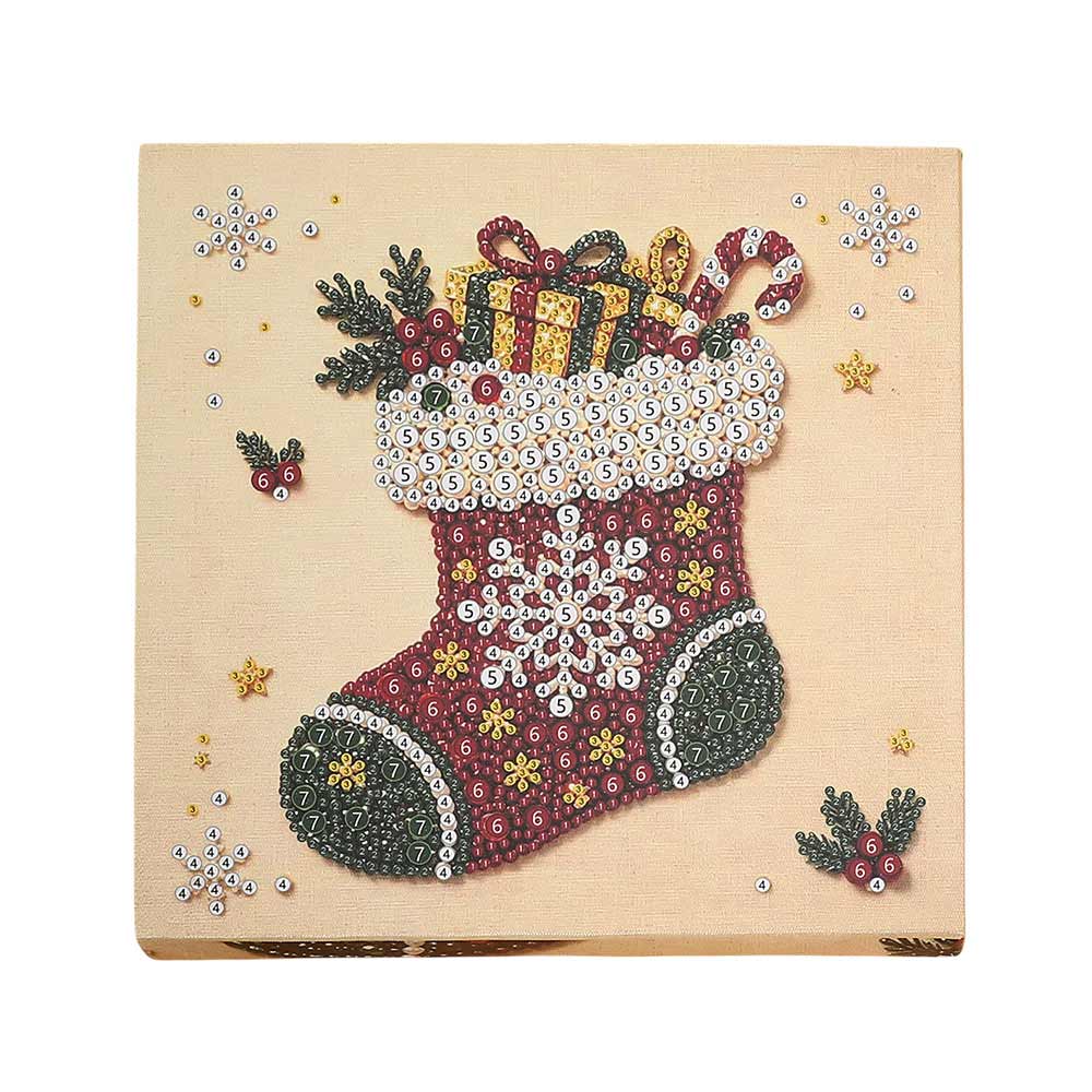 Christmas Stocking Rhinestone Art DIY Art Kit M H W ACCESSORIES LLC Christmas Stocking Rhinestone Art DIY Art Kit