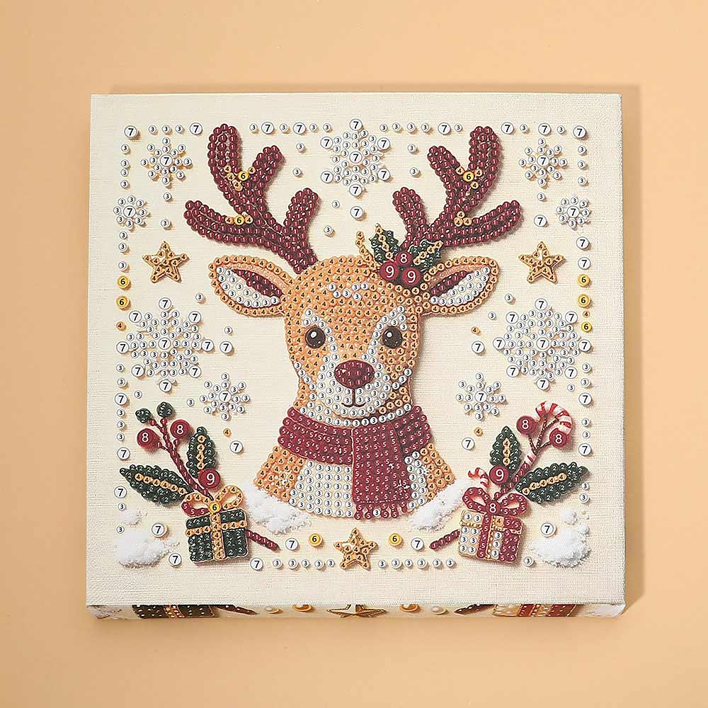 Christmas Reindeer Rhinestone Art DIY Art Kit M H W ACCESSORIES LLC Christmas Reindeer Rhinestone Art DIY Art Kit
