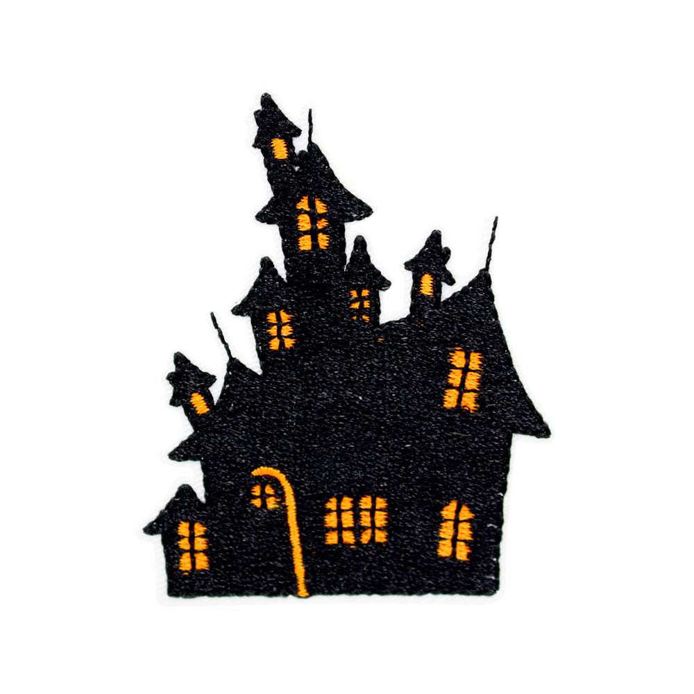 Halloween Scary House Iron On Patch M H W ACCESSORIES LLC Halloween Scary House Iron On Patch