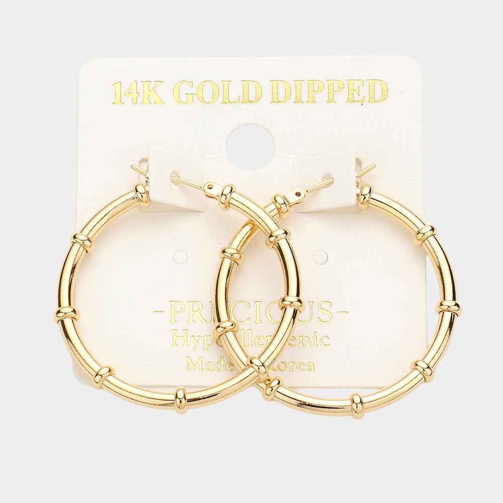 Gold Twist Hoop Earrings for Women