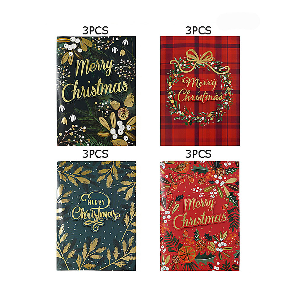 12PCS - Light Up Merry Christmas Greeting Holiday Card Set M H W ACCESSORIES LLC 12PCS - Light Up Merry Christmas Greeting Holiday Card Set