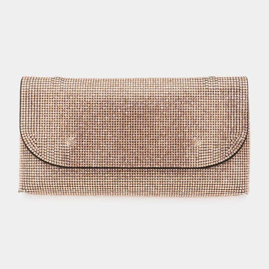 Peach Bling Rectangle Crossbody Bag - M H W ACCESSORIES LLC
