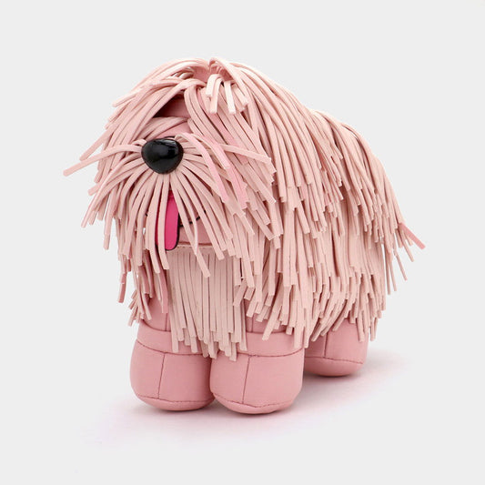 Pink Faux Leather Fringe Dog Crossbody Handbag - M H W ACCESSORIES LLC