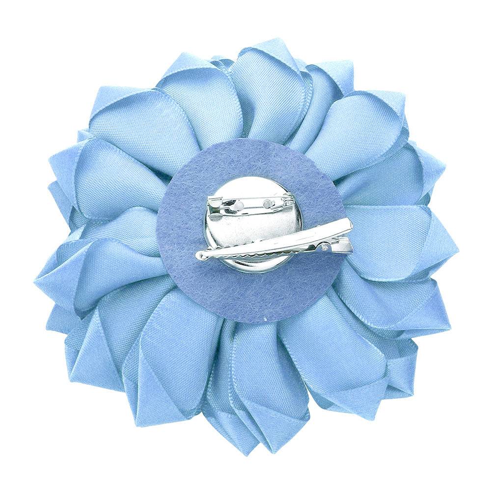 Pink and Blue Flower Brooch/Hairclip - M H W ACCESSORIES LLC