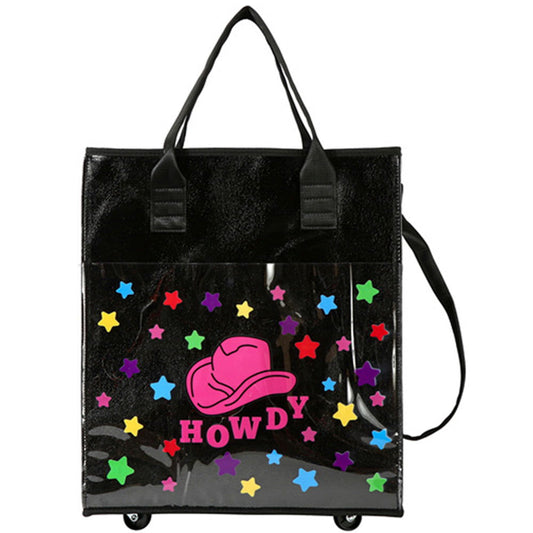 ROLLING HOWDY THEMED SHOPPING BAG - M H W ACCESSORIES LLC