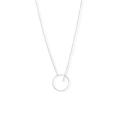 STERLING SILVER CIRLCE OF LOVE NECKLACE - M H W ACCESSORIES LLC