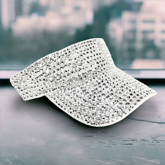 Silver Bling Studded Visor Hat - M H W ACCESSORIES LLC