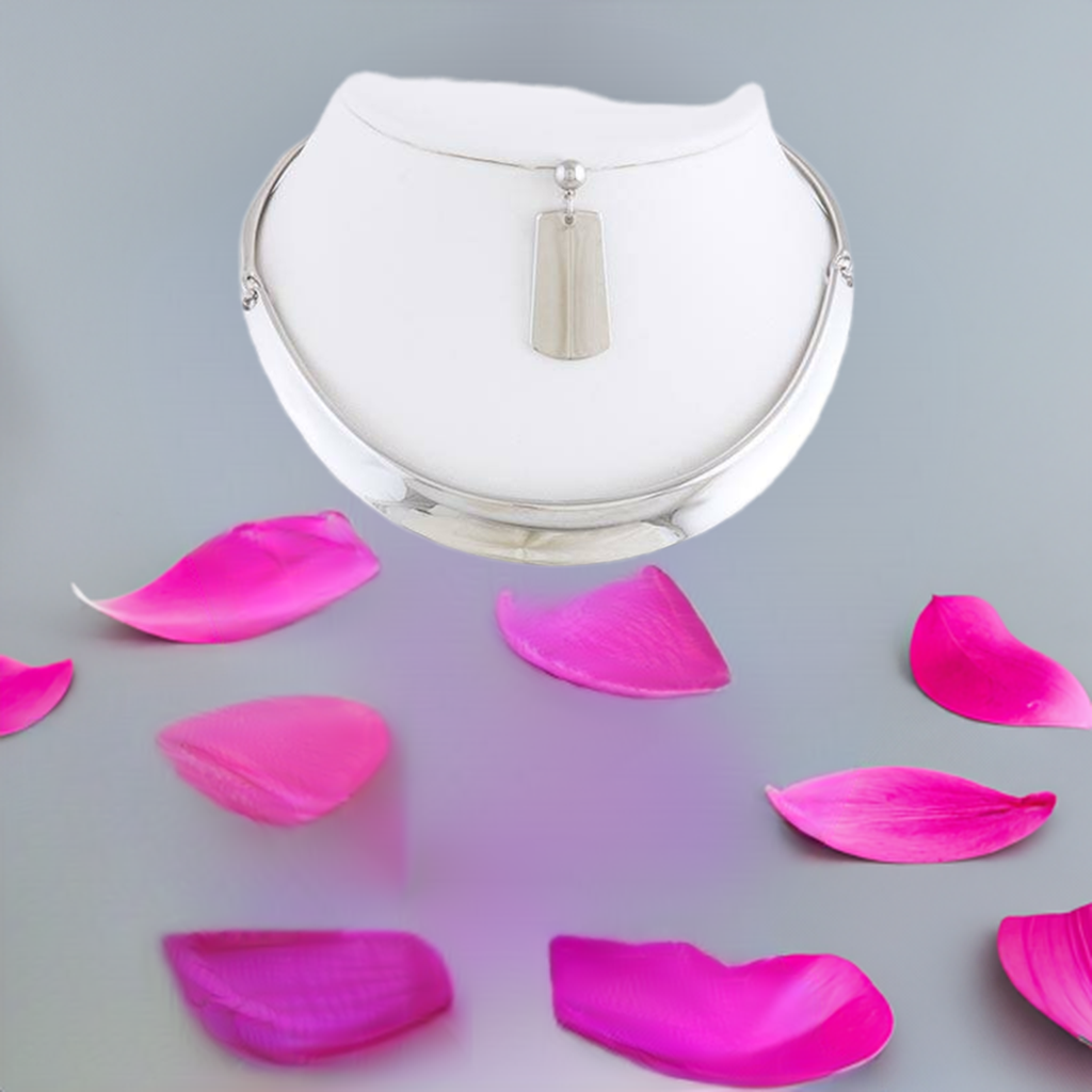 Silver Collar Necklace Jewelry Set-M H W ACCESSORIES - M H W ACCESSORIES LLC