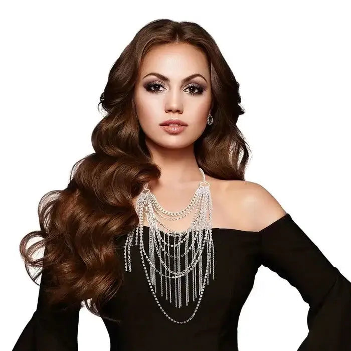 Silver Vintage Fringe Chain Necklace-M H W ACCESSORIES - M H W ACCESSORIES LLC