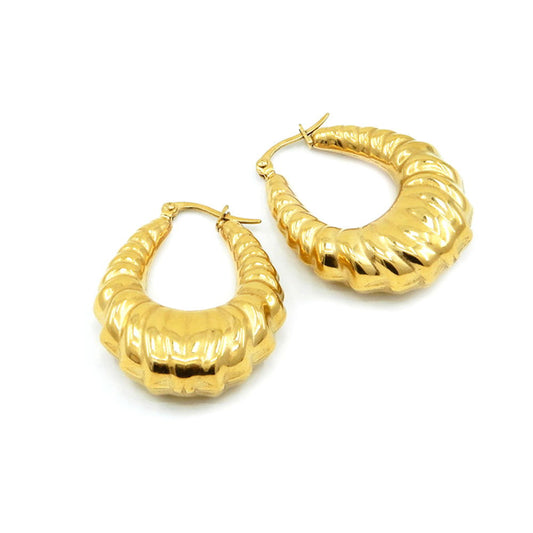 Stainless Steel Hoop Earrings-M H W ACCESSORIES - M H W ACCESSORIES LLC