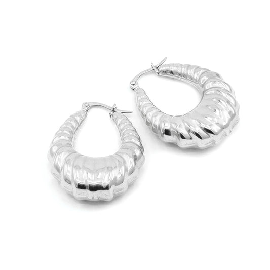 Stainless Steel Teardrop Hoop-M H W ACCESSORIES - M H W ACCESSORIES LLC