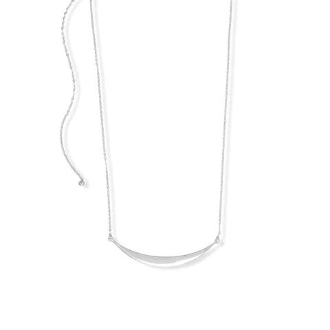 Sterling Silver Crescent Necklace for Women - M H W ACCESSORIES LLC