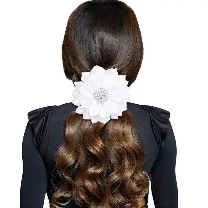 White Flower Brooch/Hairclip - M H W ACCESSORIES LLC