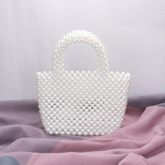 White Pearl Tote Bag for Women - M H W ACCESSORIES LLC
