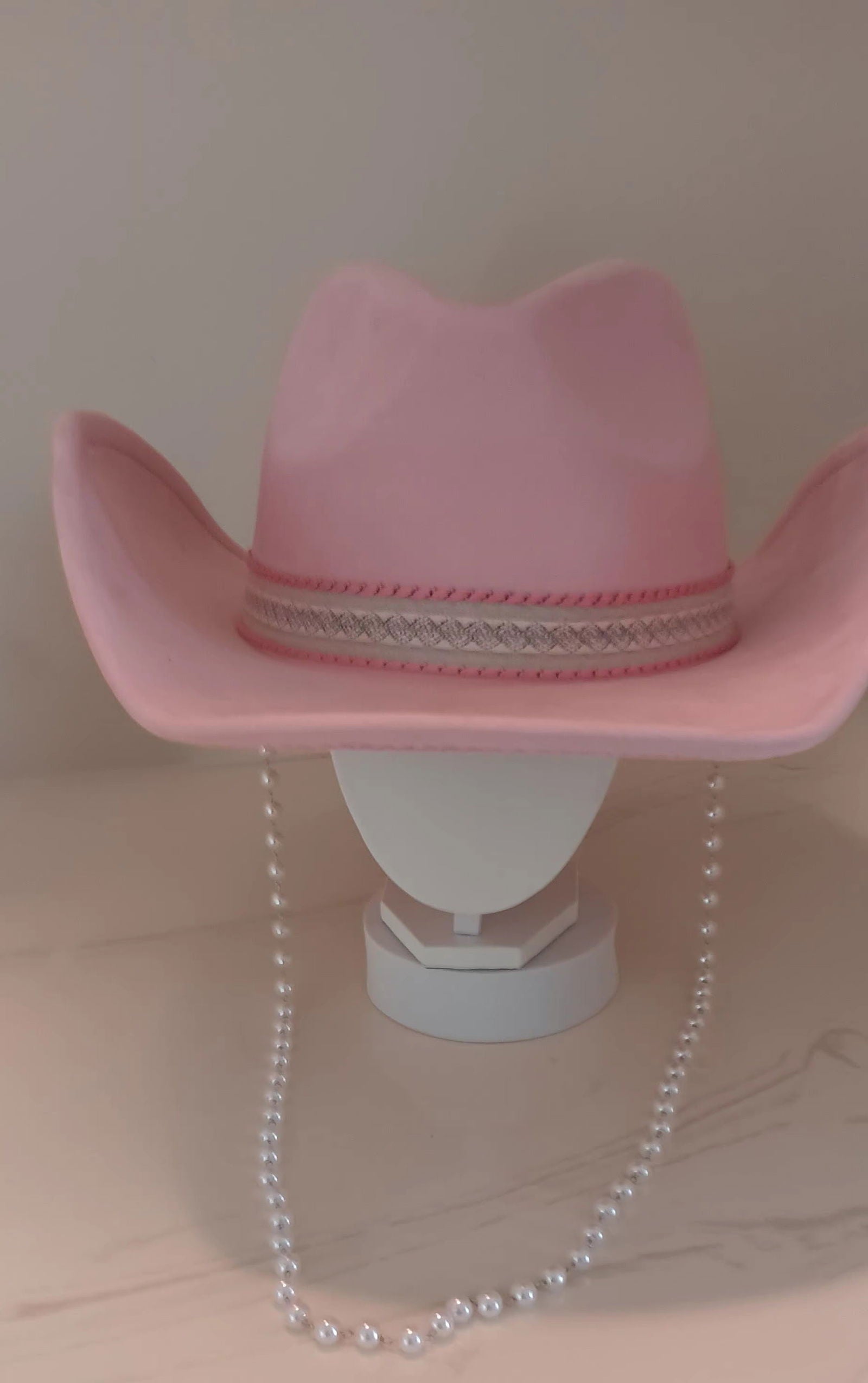Zig Zag Pattern Band Pink Western Cowboy Hat - M H W ACCESSORIES LLC