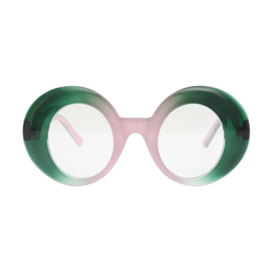 Pink Green Round Retro Blue Light Blocker Eyewear Glasses