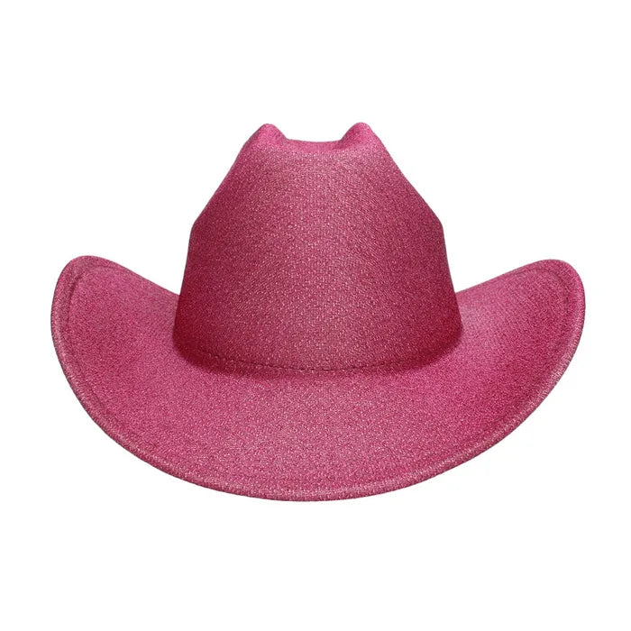 Fucshia Cowboy Hat Fuchsia Glittery Rodeo Style for Women