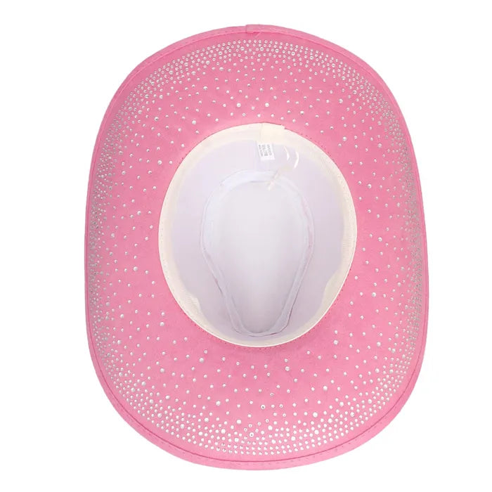 Pink Western Rhinestone Cowgirl Hat