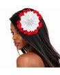 Red  and White Flower Brooch/Hairclip