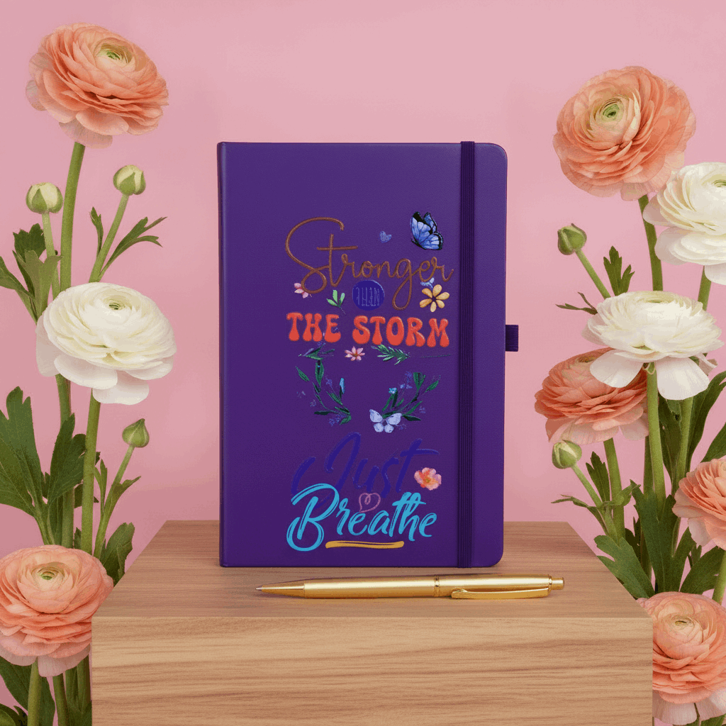Stronger Than The Storm Just Breathe Journal M H W ACCESSORIES LLC Stronger Than The Storm Just Breathe Journal