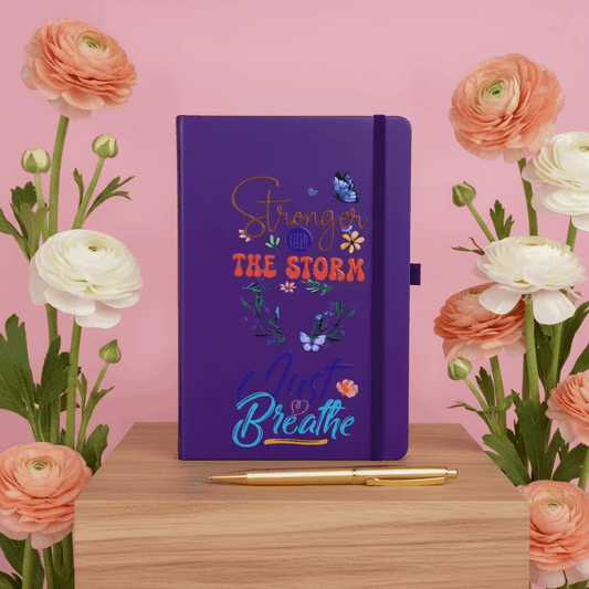 Stronger Than The Storm Just Breathe Journal M H W ACCESSORIES LLC Stronger Than The Storm Just Breathe Journal