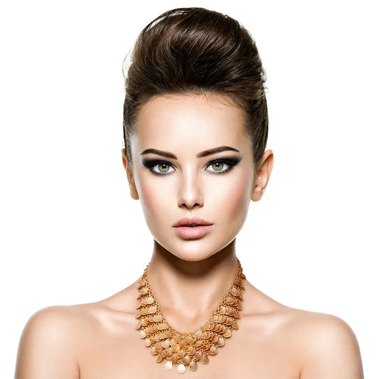 Women's Gold Teardrop Dangling Charm Necklace for Women - M H W ACCESSORIES LLC